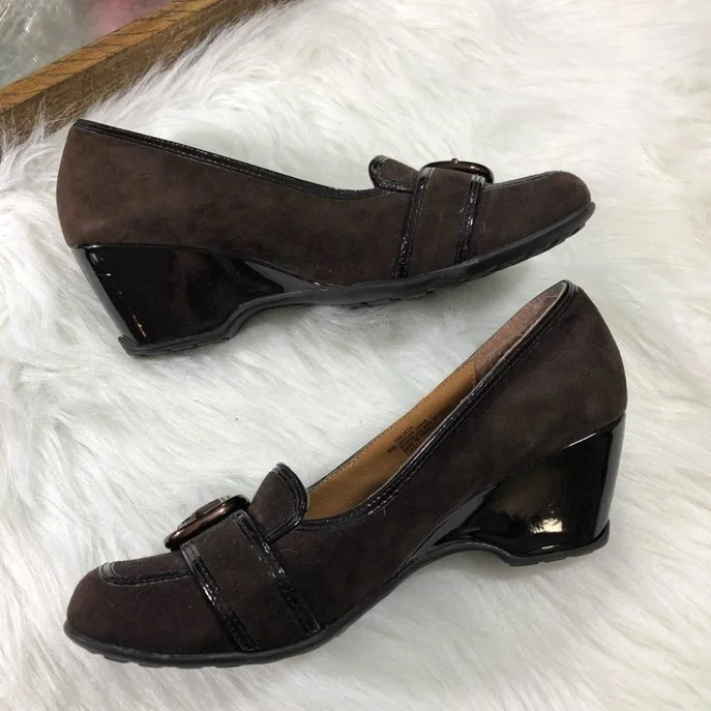 Suede Wedge Loafer by Eurosoft by Sofft